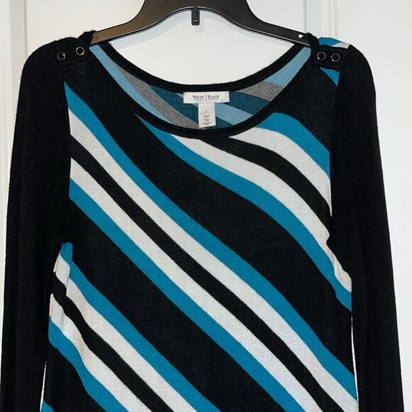 White House Black Market Striped Tunic Sweater - Picture 2 of 8
